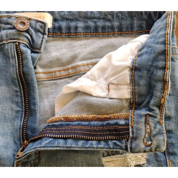 Aphrodite Jeans 9 Distressed Stretch Raw Bell Hem - Picture 8 of 14